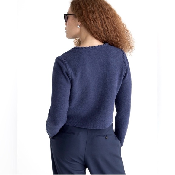 J.Crew Odette Lady Cardigan Mediterranean Navy - Picture 3 of 9